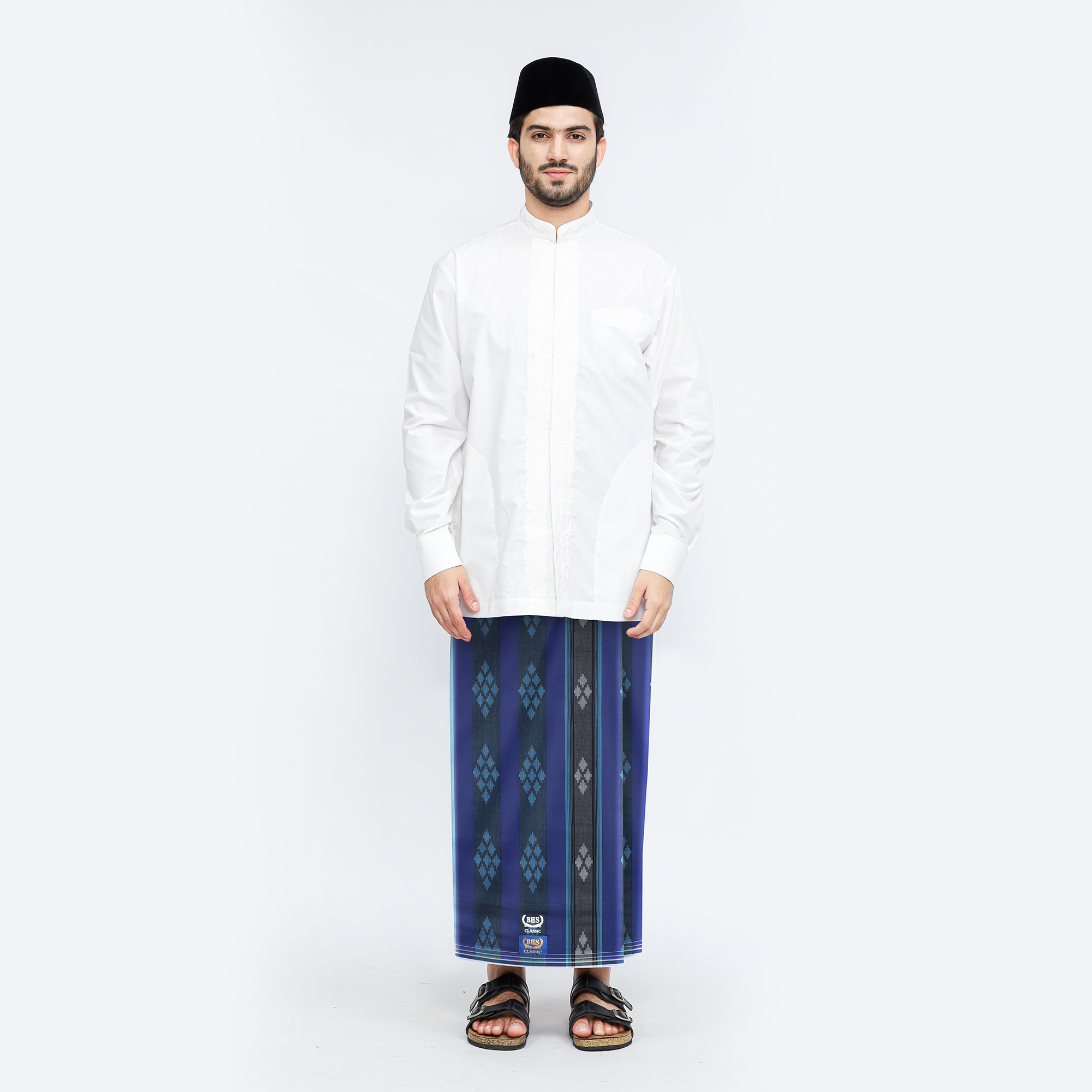 Sarung BHS Classic Gold Motif C44 DKA SJ Hitam Biru