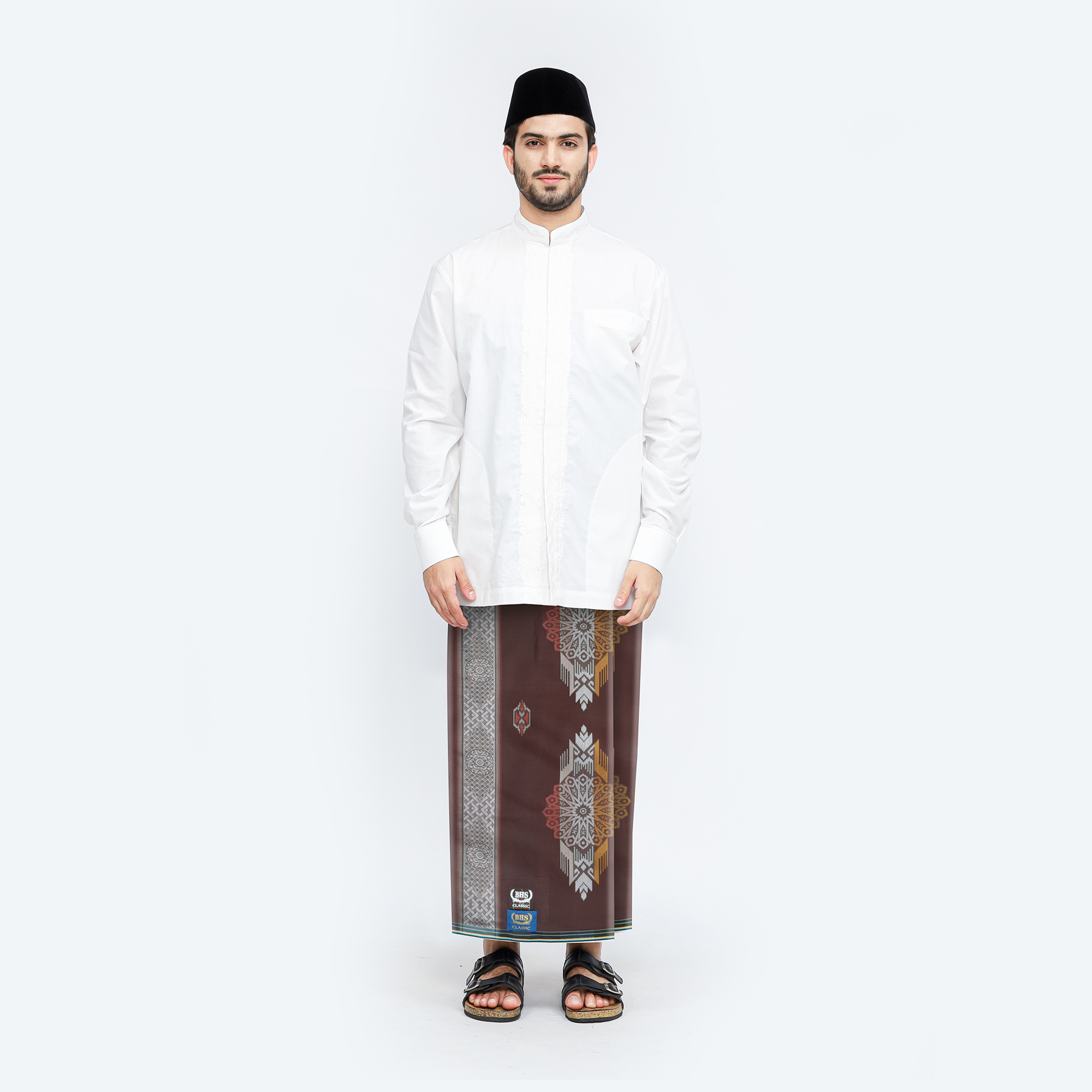 Sarung BHS Classic Super Gold Motif C49 JGC Coklat Tua 02