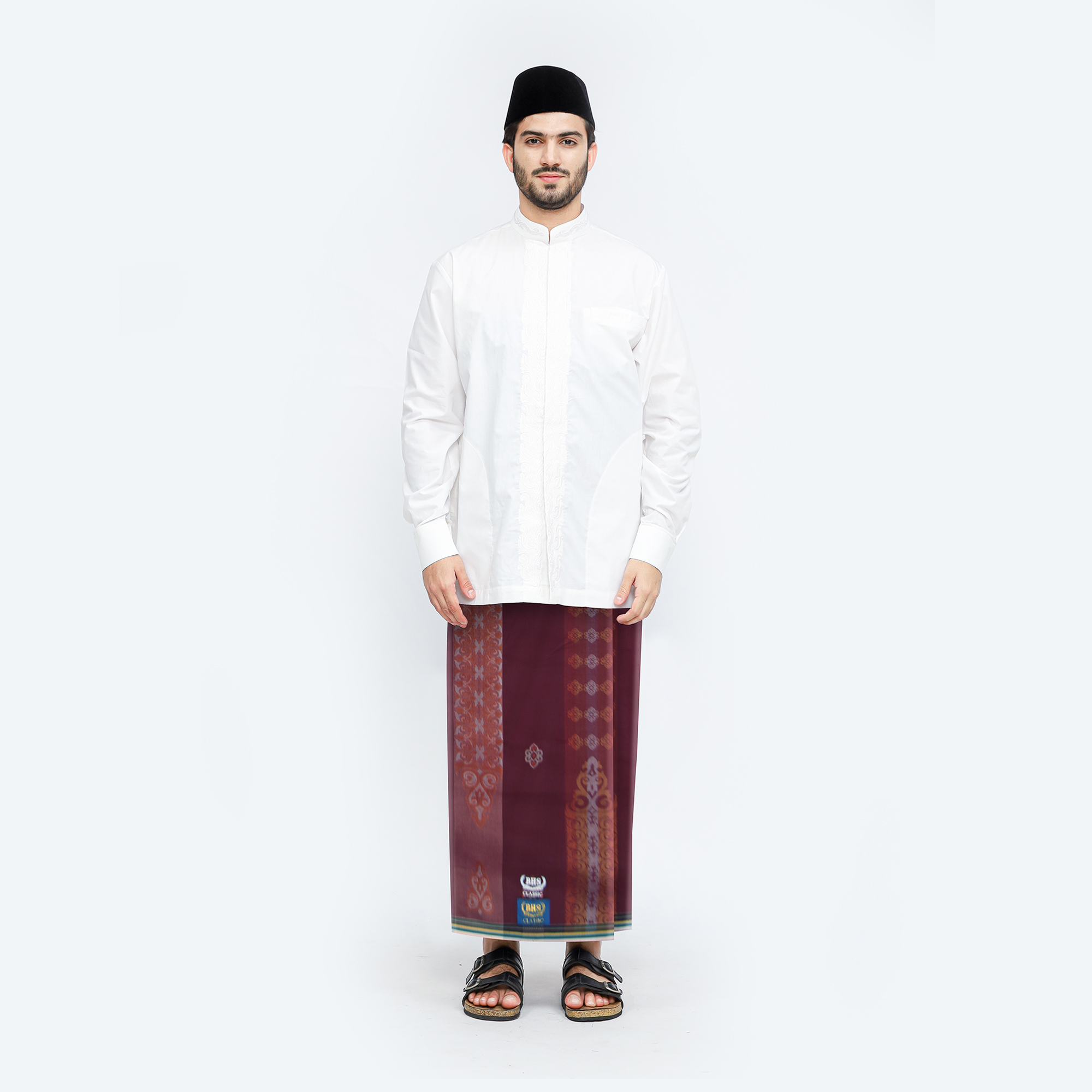 Sarung BHS Classic Gold Motif C48 JGA Merah Hati