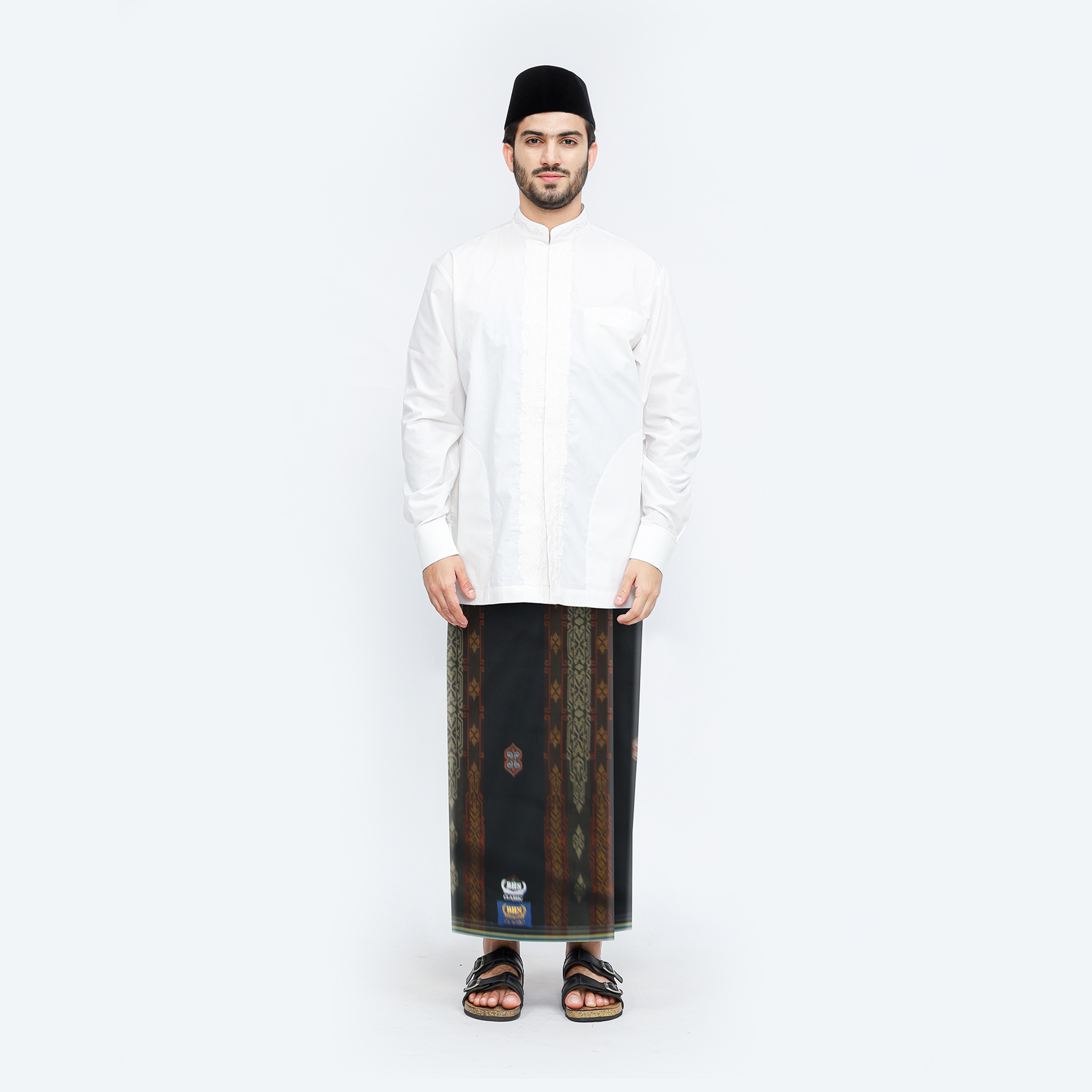 Sarung BHS Classic Gold Motif C48 JGN Hitam Coklat